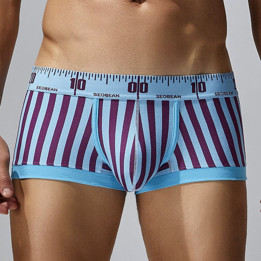QS Ultra-thin Stretch Striped Sexy Boxer Shorts