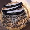 QS Leopard Print Mesh Transparent Sexy Boxer Briefs