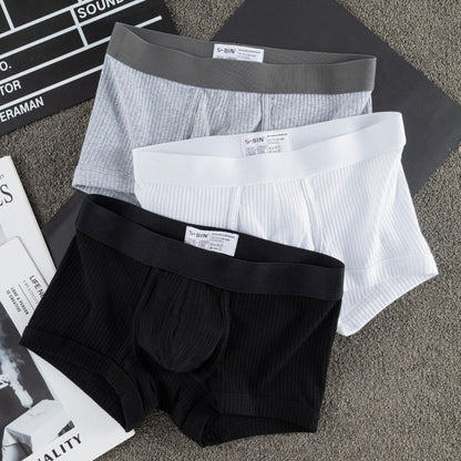 QS Ribbed Cotton Breathable Boxer Shorts
