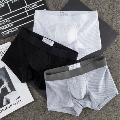 QS Ribbed Cotton Breathable Boxer Shorts