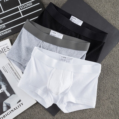 QS Ribbed Cotton Breathable Boxer Shorts