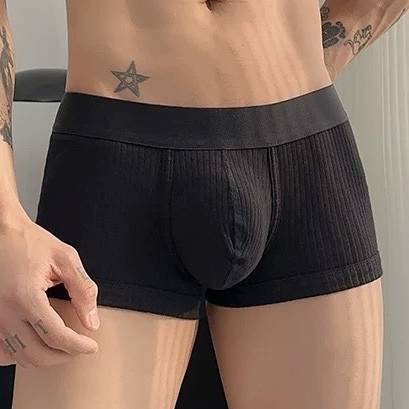 QS Ribbed Cotton Breathable Boxer Shorts