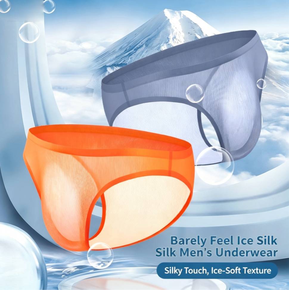 QS Semi-transparent Ice Silk Breathable Briefs