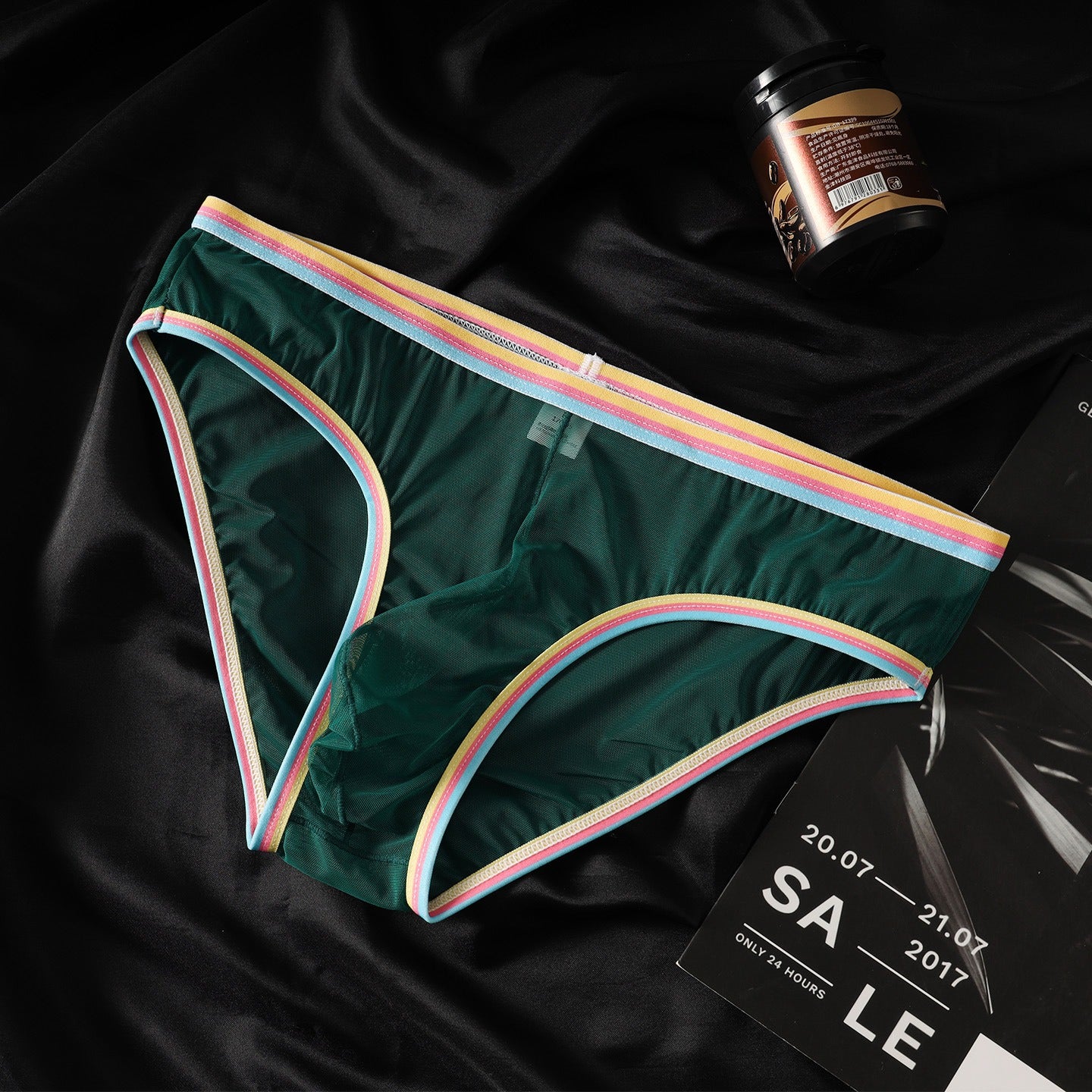 QS Rainbow Edge See-through Sexy Briefs