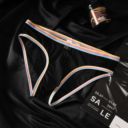 QS Rainbow Edge See-through Sexy Briefs