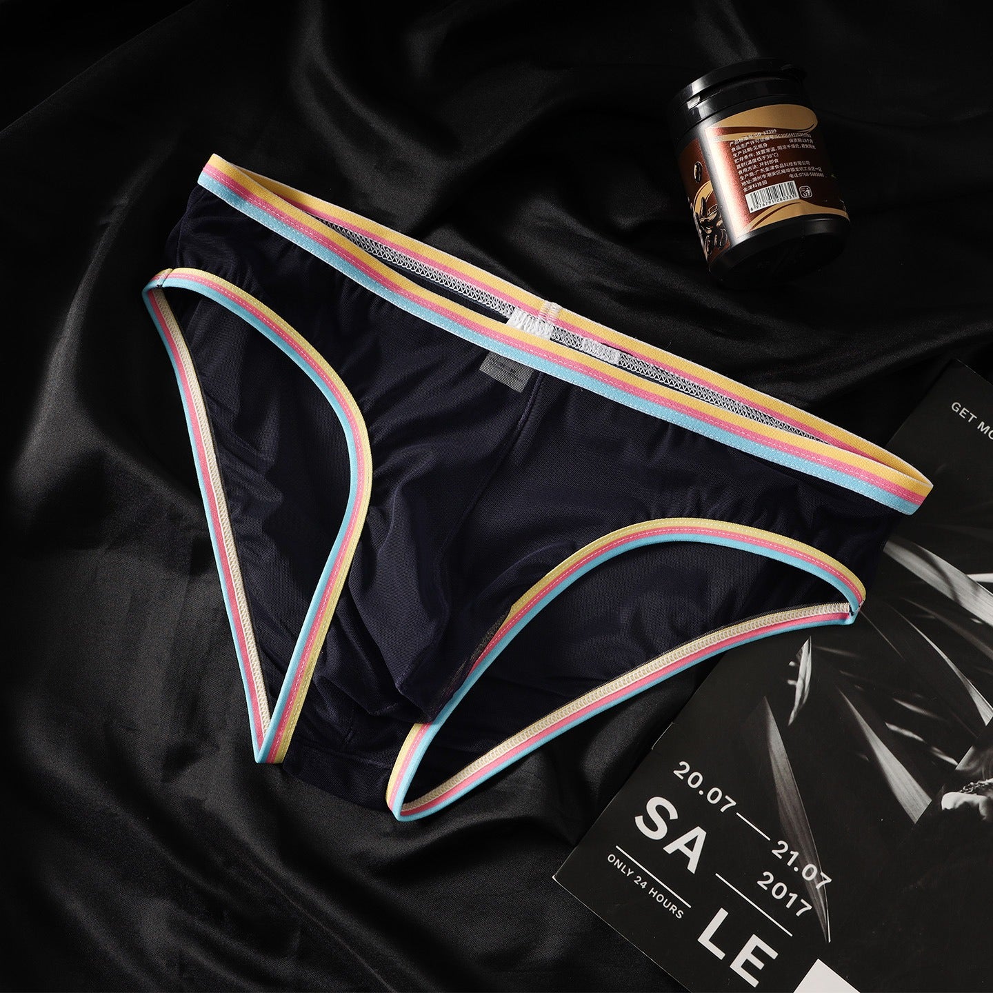 QS Rainbow Edge See-through Sexy Briefs