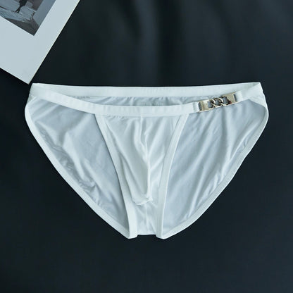 QS Metal Chain High-slit Breathable Briefs
