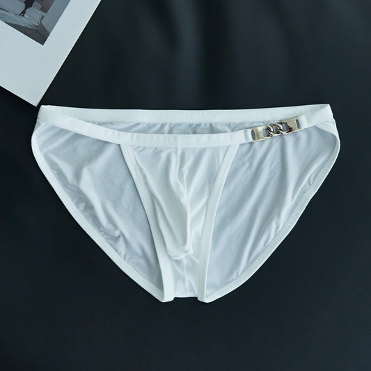 QS Metal Chain High-slit Breathable Briefs