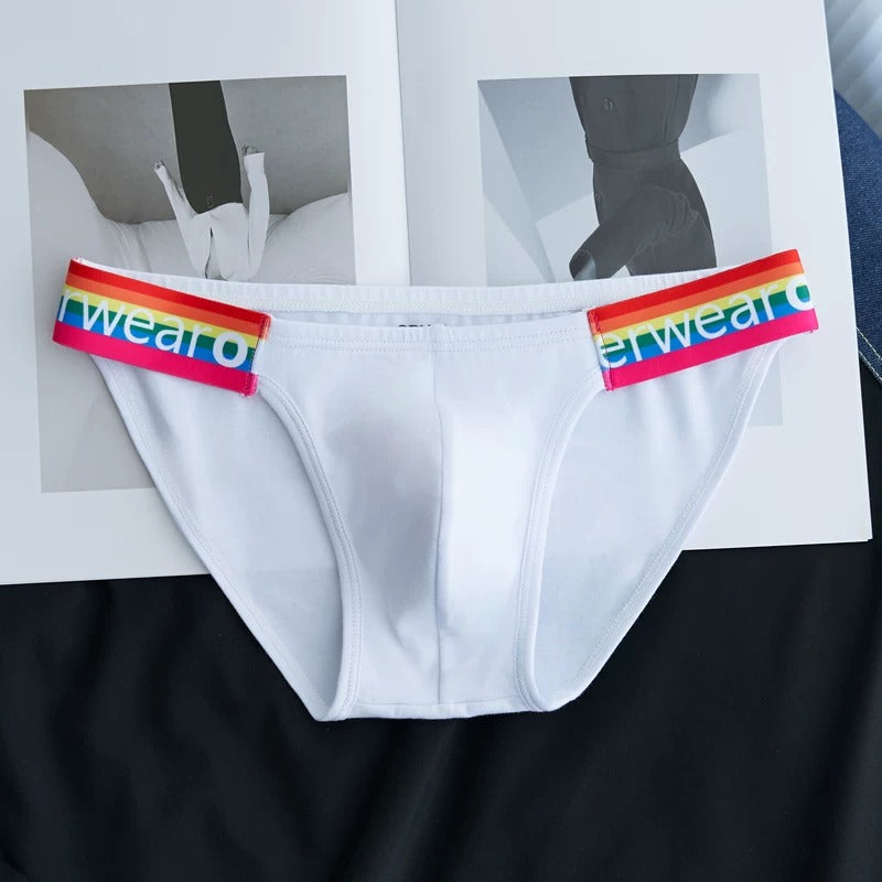 QS Pure Cotton Rainbow Belt Sexy Briefs