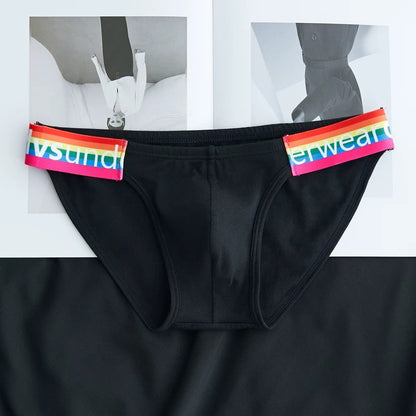 QS Pure Cotton Rainbow Belt Sexy Briefs