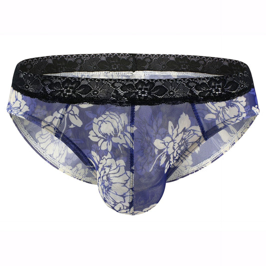 QS Sexy Printed Mesh Breathable Briefs