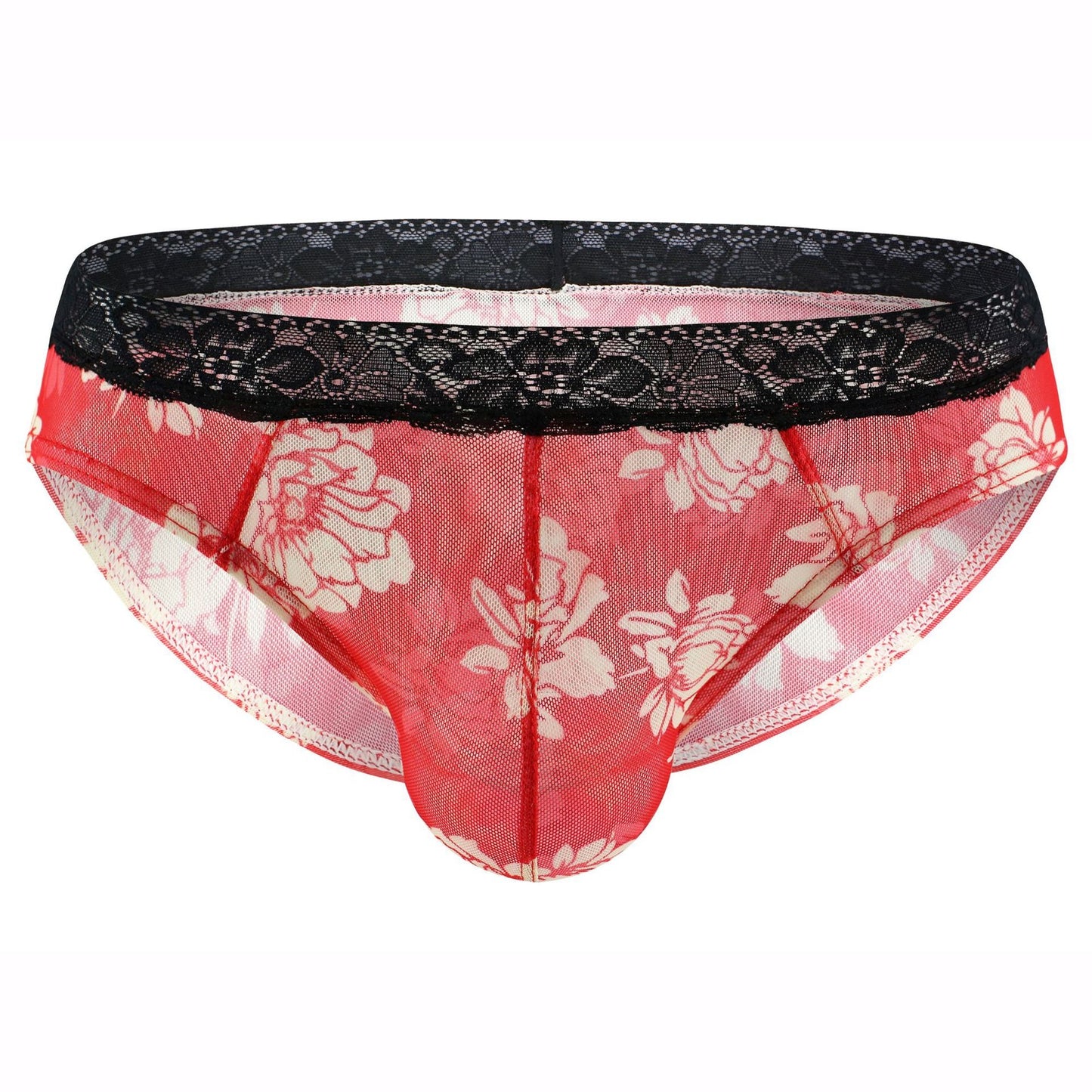 QS Sexy Printed Mesh Breathable Briefs