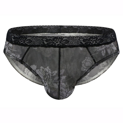 QS Sexy Printed Mesh Breathable Briefs