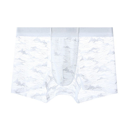 QS Sheer Jacquard Lace Breathable Boxer Briefs