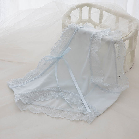 QS Semi-transparent Lace Trim Panties