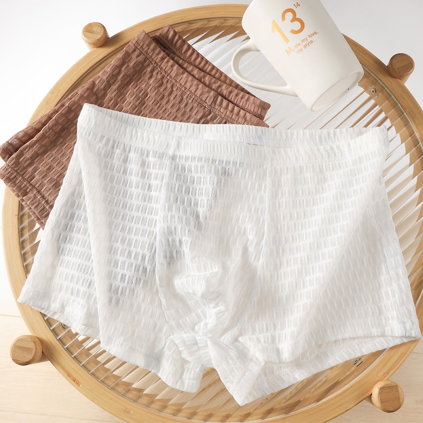 QS Diamond Mesh Breathable Boxer Briefs