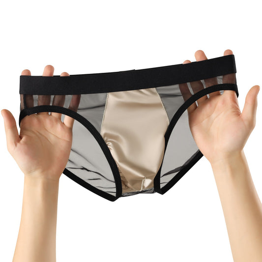 QS Luxury Silky U-Pouch Mesh Briefs