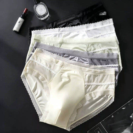 QS Sexy Lace Breathable High-elasticity Briefs