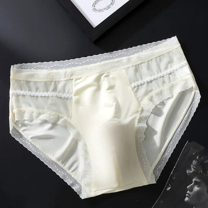 QS Sexy Lace Breathable High-elasticity Briefs