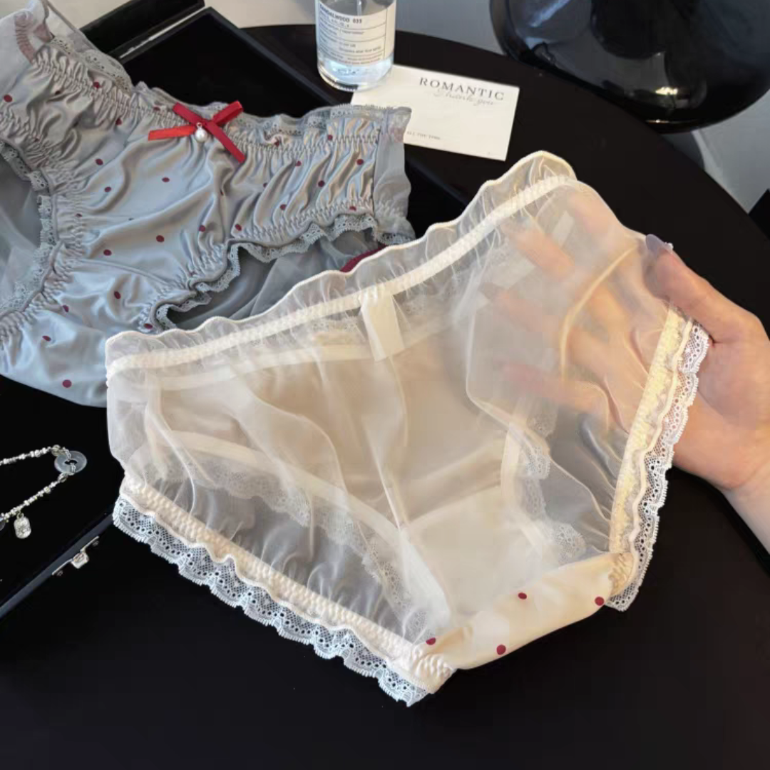 QS Retro Polka Dot Satin Briefs (4 Packs)