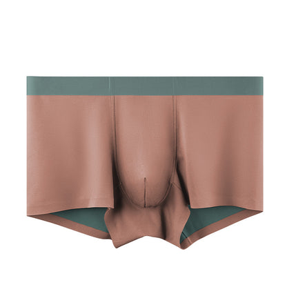 Double-sided silk seamless high-end boxers