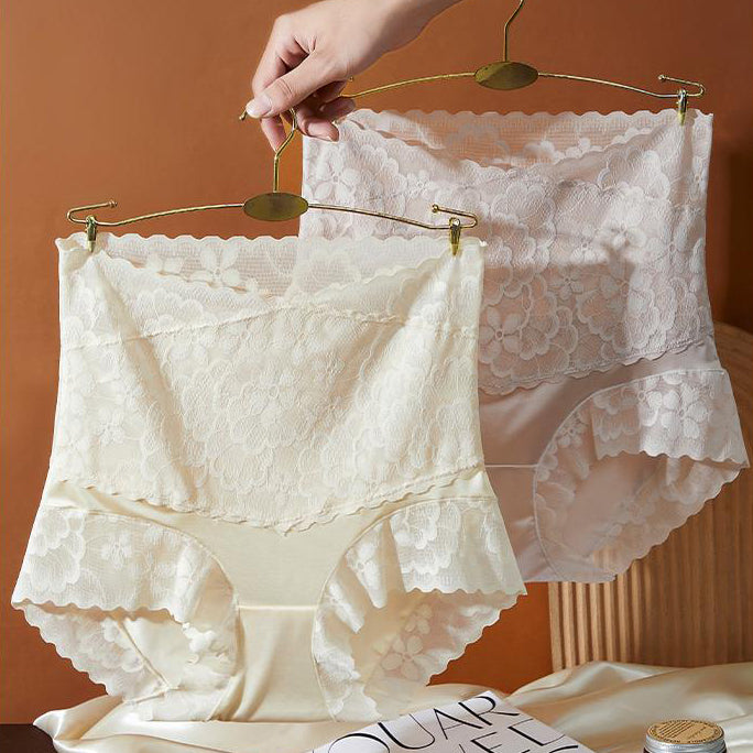 High-Waist Lace Jacquard Shaping Boyshorts