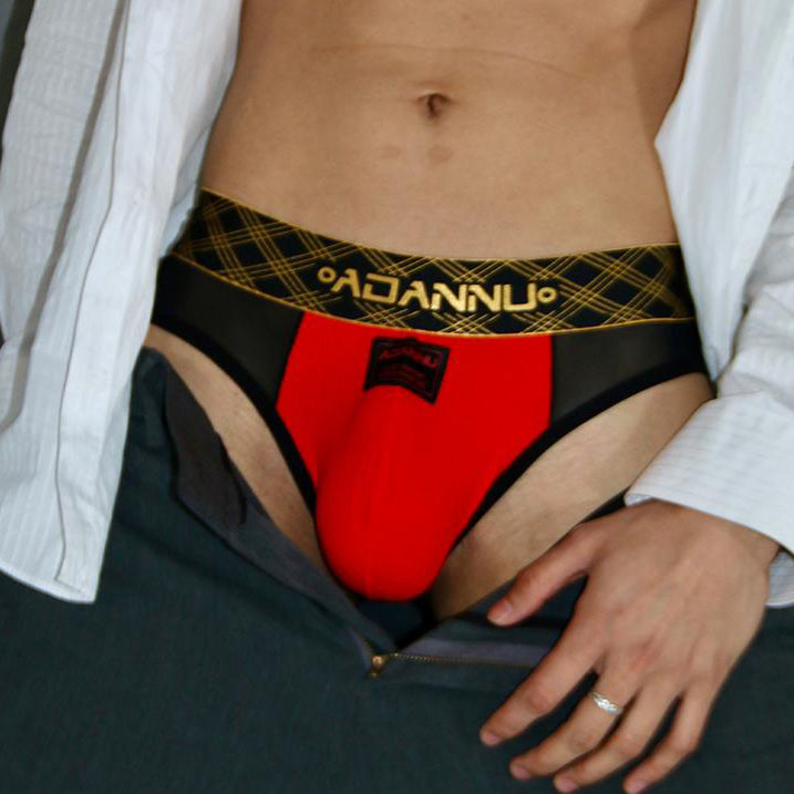 Luxury Ribbed Cotton Pouch Transparent briefs