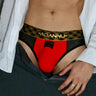 Luxury Ribbed Cotton Pouch Transparent briefs