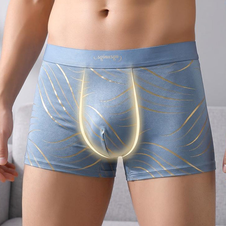 Streamline Foil Line Print Waistband Boxer Briefs
