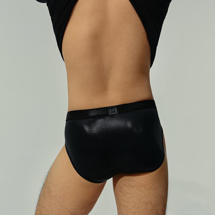 Sexy glossy cotton lining briefs