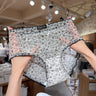 Chiffon Lace Trim Mid-Rise Breathable Briefs