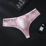 ZD Satin Lace Patchwork Thong