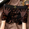 QS Retro Leopard Print Mesh Patchwork Sports Boxer Briefs