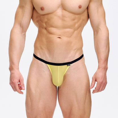 Simple multi-colored semi-transparent high-slit sexy underwear