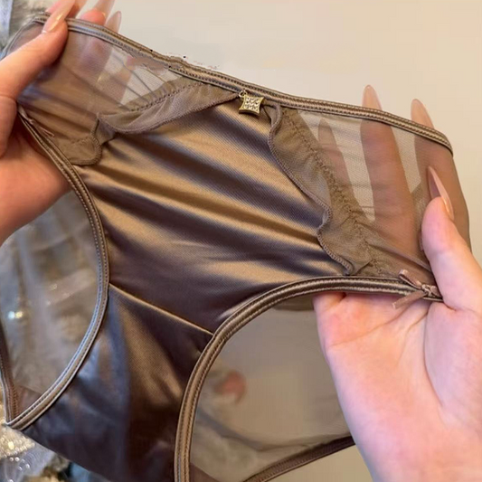 SZ Women Satin Mesh Briefs