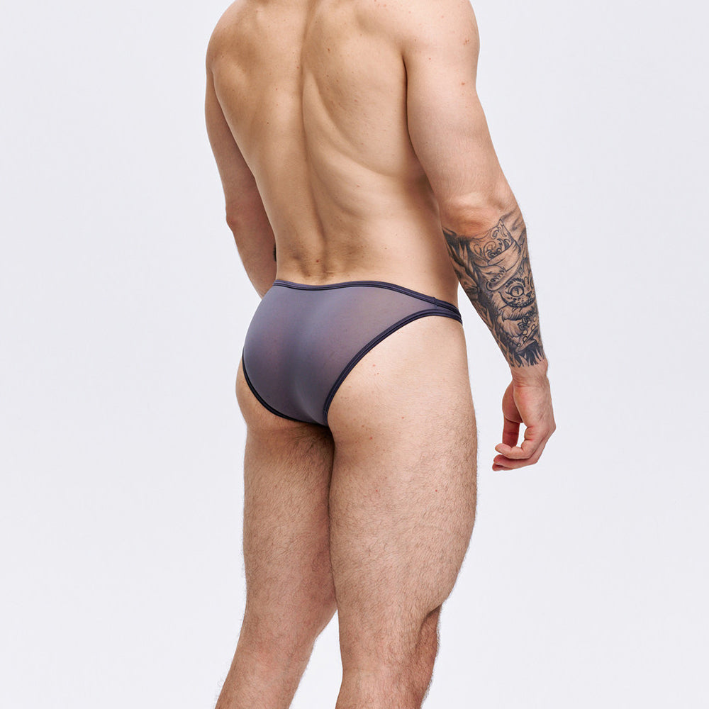Sheer edge-sealed sexy briefs