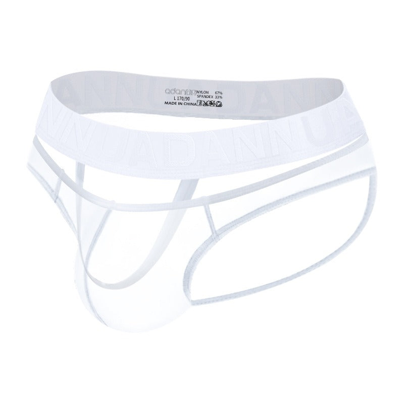 QS Transparent Mesh Openwork Suspender Briefs