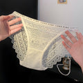 Geometric Lace Sheer Mid-Rise Briefs