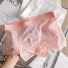 QS Sexy Rose Print Mesh Breathable Boxer Briefs