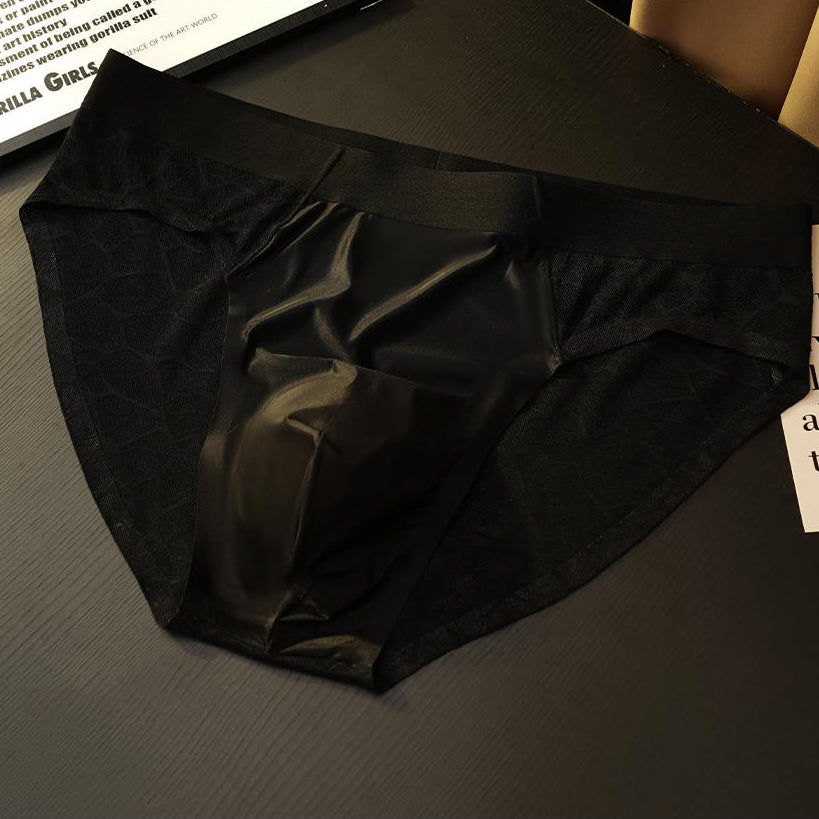 Spiderweb satin pouch briefs
