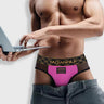 Luxury Ribbed Cotton Pouch Transparent briefs