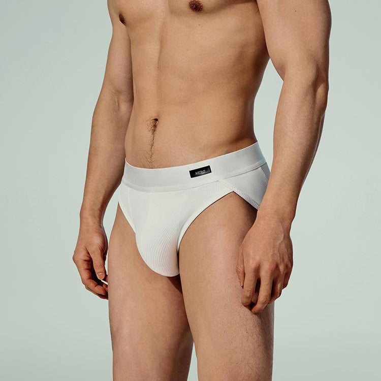 Glossy Ribbed Cotton Briefs