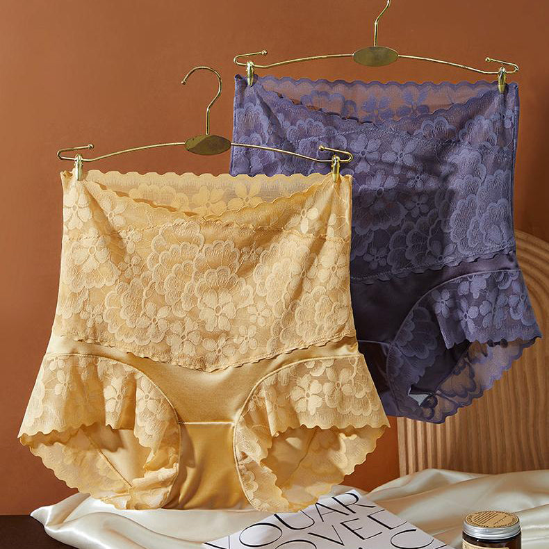 High-Waist Lace Jacquard Shaping Boyshorts