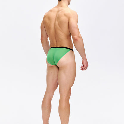 Simple multi-colored semi-transparent high-slit sexy underwear