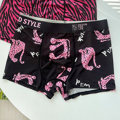 QS Pink Leopard Print Comfort Boxer Briefs