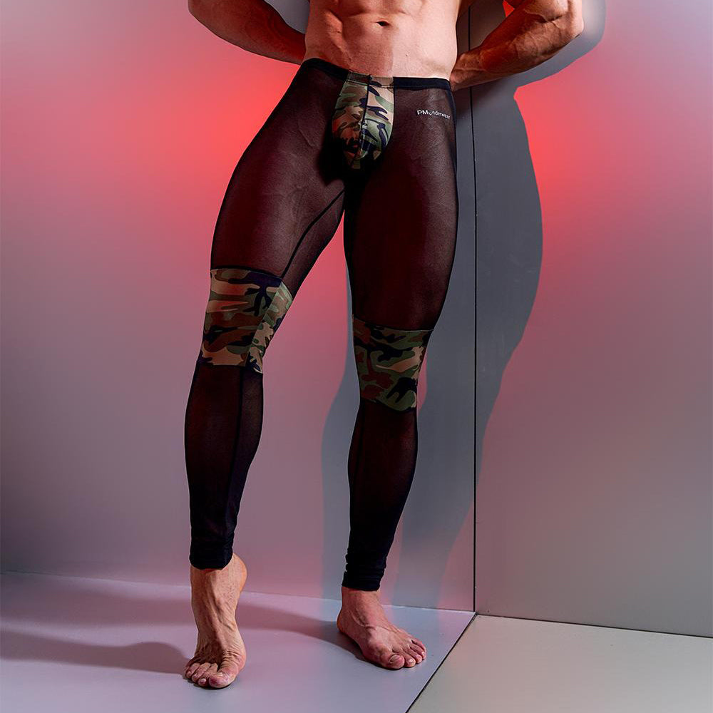 Sexy camouflage patchwork breathable leggings