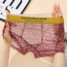Gold-painted leopard print transparent breathable boxer briefs