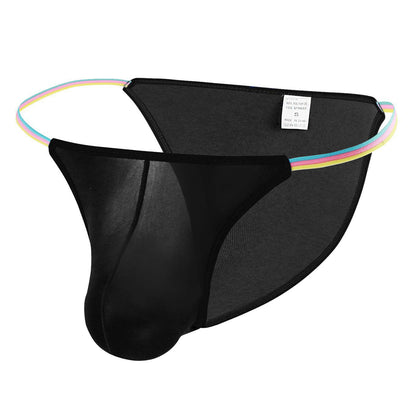 Multicolor Thin Ribbon Waist Ultra Sheer Low Rise Men's Briefs