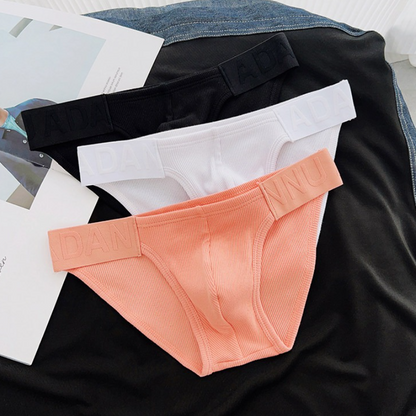 QS Sexy Ribbed Cotton Breathable Briefs