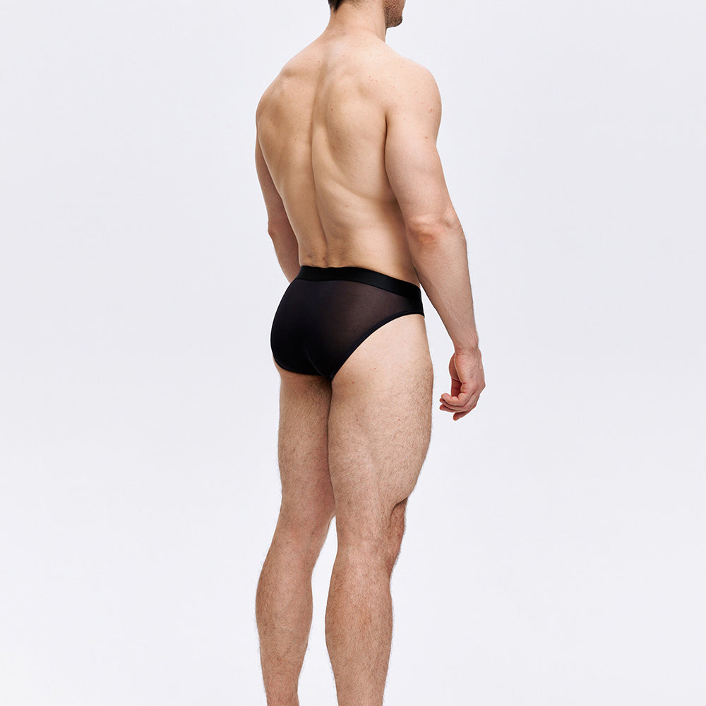 Letter Waistband Pouch Contoured Briefs